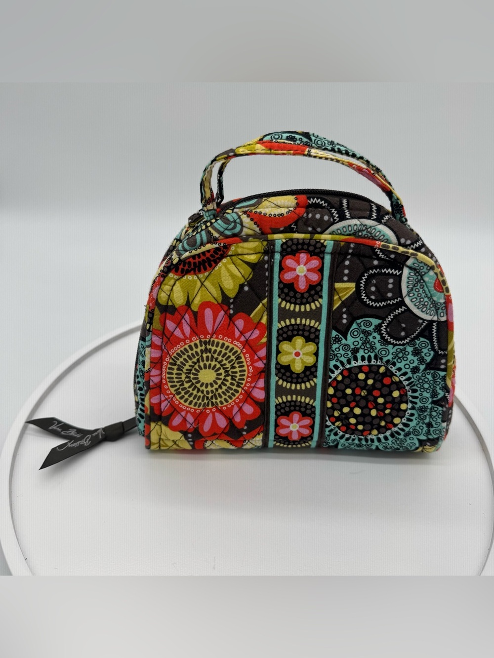 Vera Bradley Jewelry Travel Organizer Full Zip Case Ziggy Zinnia Not Used